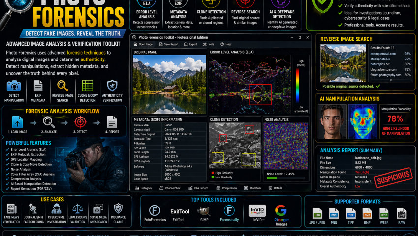 Photo Forensics – Image Analysis & Verification Toolkit