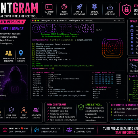 Osintgram (Master Version) – Instagram OSINT Intelligence Tool